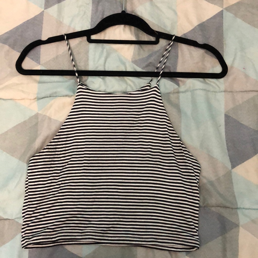 Striped workout top